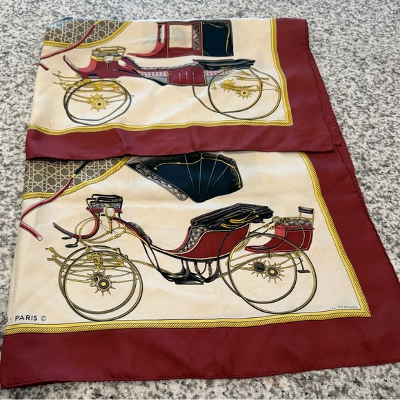 Hermès Paris Carriage Print Silk Scarf - Picture 5 of 7